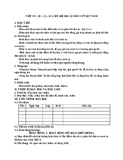 Giáo án Địa lí 12 chuyên đề địa lí dân cư mới nhất