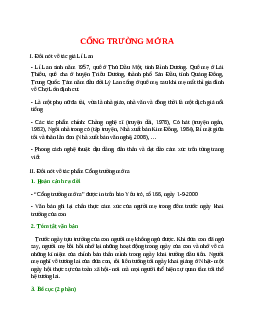 Cổng trường mở ra – nội dung, dàn ý phân tích, bố cục, tóm tắt