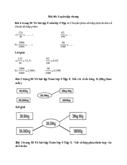 Vở bài tập Toán lớp 5 Tập 1 trang 58 Bài 46: Luyện tập chung