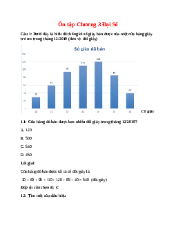 Trắc nghiệm Ôn tập Chương 3 Đại Số có đáp án – Toán lớp 7