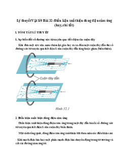 Lý thuyết Điều kiện xuất hiện dòng điện cảm ứng (mới 2023 + 10 câu trắc nghiệm) hay, chi tiết – Vật Lí 9