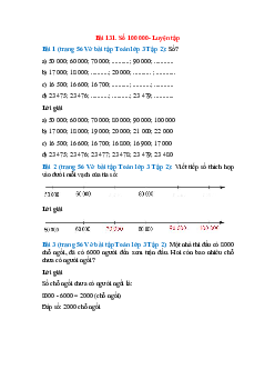 Vở bài tập Toán lớp 3 Tập 2 trang 56 Bài 131: Số 100 000 - Luyện tập