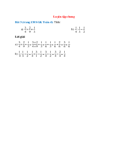 Tính: 3/4x2/9+1/3; 1/4:1/3-1/2