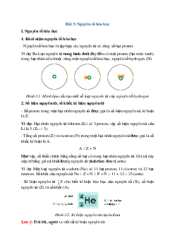 Lý thuyết Nguyên tố hóa học (Cánh diều 2024) hay, chi tiết | Hóa học 10