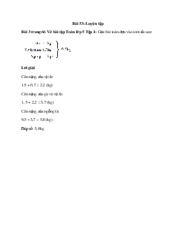 Giải bài toán dựa vào tóm tắt sau: Gà: 1,5 kg