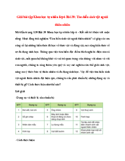 Hoạt động trải nghiệm Tìm hiểu sinh vật ngoài thiên nhiên sẽ giúp các em củng cố lại