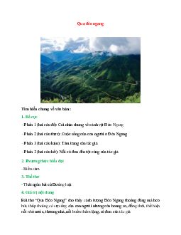 Qua đèo ngang – Ngữ văn lớp 7