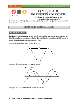 Đề Vận Dụng Cao Chương Đồ Thị Điện Xoay Chiều Môn Vật Lý Lớp 12