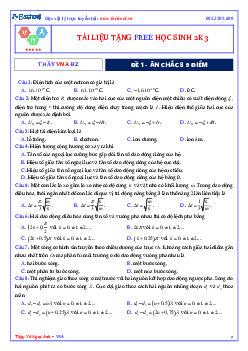 Bộ Đề Thi Thử THPT QG Môn Vật Lý Ăn Chắc 8,9 Điểm Lớp 12 Năm 2021