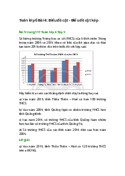 Bài 5 trang 117 Toán 6 Tập 1 | Chân trời sáng tạo Giải toán lớp 6