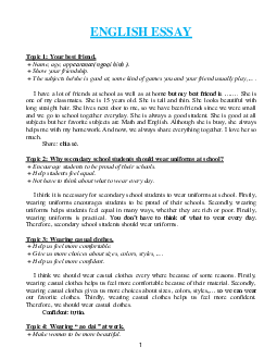 Tổng hợp bài luận tiếng anh lớp 9 English Essay có đáp án, chọn lọc