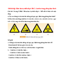 Tại sao chúng ta cần tuân thủ những nội quy, quy định trong phòng thực hành