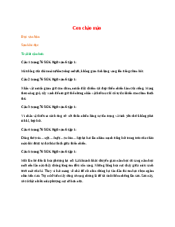 Soạn bài Con chào mào – ngắn nhất Kết nối tri thức