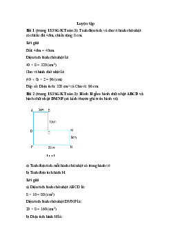 Toán lớp 3 trang 153 Luyện tập