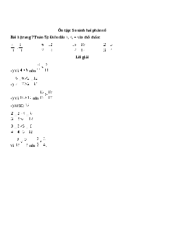 Điền dấu >, <, = vào chỗ chấm: 4/11...6/11; 6/7...12/14; 15/17...10/17