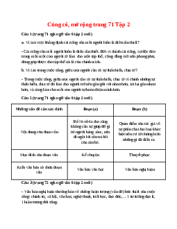 Soạn bài Củng cố, mở rộng trang 71 Tập 2 – hay nhất Kết nối tri thức