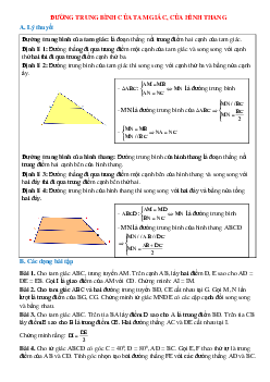 Lý thuyết Đường trung bình của tam giác, của hình thang (mới 2023 + bài tập) - Toán 8