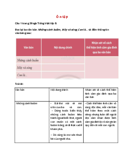 Soạn bài Ôn tập trang 39 – hay nhất Chân trời sáng tạo