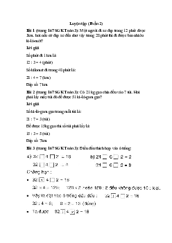 Toán lớp 3 trang 167 Luyện tập (Phần 2)