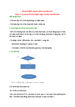 Lý thuyết Tin học 8 Bài 8 (mới 2023 + 10 câu trắc nghiệm): Lặp với số lần chưa biết trước