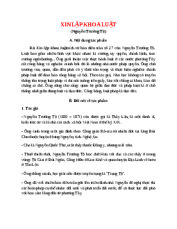 Xin lập khoa luật - Tác giả tác phẩm – Ngữ văn lớp 11