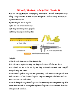 Dùng loại thước đo thích hợp nào trong hình 5.1 để đo các độ dài sau đây