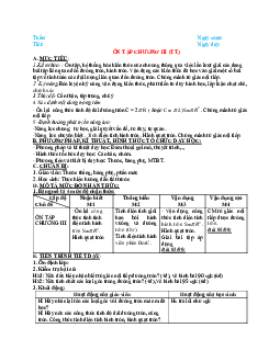 Giáo án Toán 9: Ôn tập chương III (tiếp) mới nhất