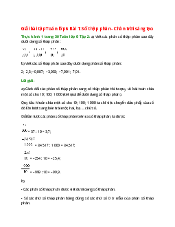 Thực hành 1 trang 30 Toán 6 Tập 2 | Chân trời sáng tạo Giải toán lớp 6