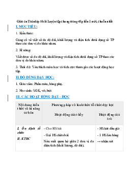 Giáo án Luyện tập chung trang 48 phần 1 (2024) mới nhất - Toán lớp 5