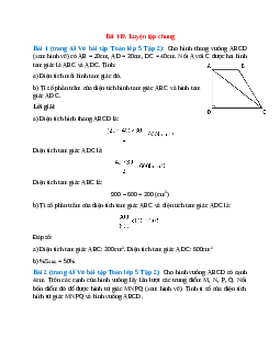 Vở bài tập Toán lớp 5 Tập 2 trang 44, 45 Bài 119: Luyện tập chung