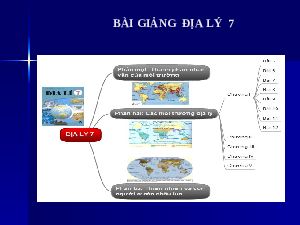 Bài giảng Địa lí 7 Tiết 14: Môi trường đới ôn hòa