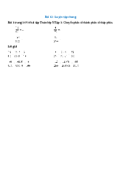 Chuyển phân số thành phân số thập phân: 16/80 = ...