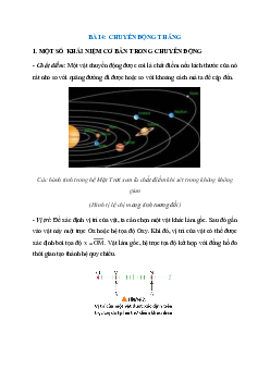 Lý thuyết Chuyển động thẳng (Chân trời sáng tạo 2024) hay, chi tiết | Vật Lí 10