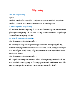 Bố cục bài Mây và sóng chuẩn nhất