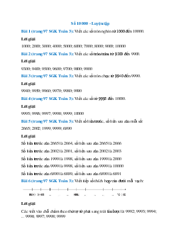 Toán lớp 3 trang 97 Số 10 000 - Luyện tập