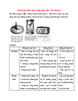 Giải SGK Khoa học tự nhiên 6 Bài 7 (Kết nối tri thức): Đo thời gian