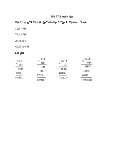 Đặt tính rồi tính:  12,6 × 80