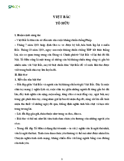 Kiến thức cơ bản và những dạng đề thi về bài Việt Bắc - Tố Hữu Văn 12