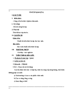 Giáo án Công Nghệ 7 Ôn tập học kì 2 (t4) mới nhất - CV5555