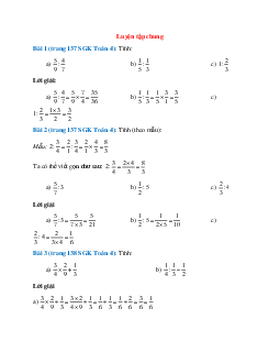 Toán lớp 4 trang 137 Luyện tập chung