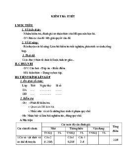 Giáo án Sinh học 12 Ôn tập giữa học kì 2 (t2) mới nhất - CV5555