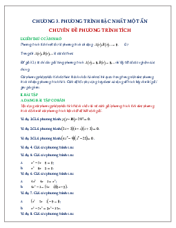 Chuyên đề phương trình tích