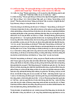 TOP 30 bài Trình bày ý kiến về Truyện ngắn không có cốt truyện li kì, hấp dẫn không phải là một truyện hay