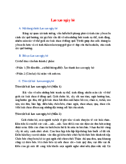 Nội dung chính bài Lao xao ngày hè hay, chính xác nhất