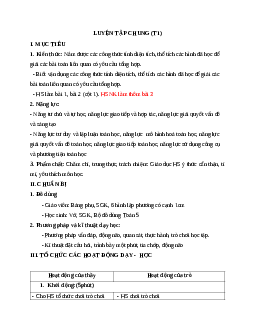 Giáo án toán 5 luyện tập chung (t1) mới nhất