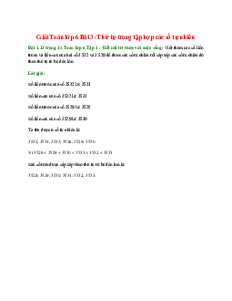 Bài 1.13 trang 14 Toán 6 Tập 1 | Kết nối tri thức Giải toán lớp 6