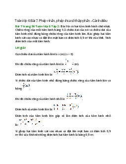 Bài 7 trang 56 Toán 6 Tập 2 | Cánh diều Giải toán lớp 6