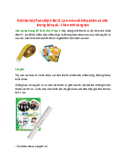 Vận dụng trang 39 Toán 6 Tập 2 | Chân trời sáng tạo Giải toán lớp 6