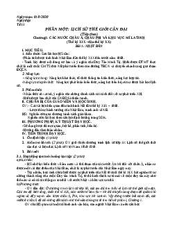 Giáo án Lịch Sử 11 mới nhất