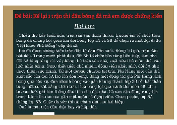 Lý thuyết, bài tập về cách làm bài tập làm văn kể về một trận thi đấu thể thao Tiếng Việt lớp 3 có đáp án